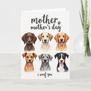 Ich belle Dir zum Muttertag Hundekarte Karte