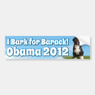 Ich belle für Barack, BO der erste Hund Obama Autoaufkleber