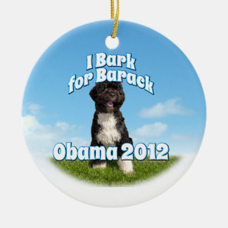 Ich belle für Barack, BO der erste Hund Obama Keramikornament