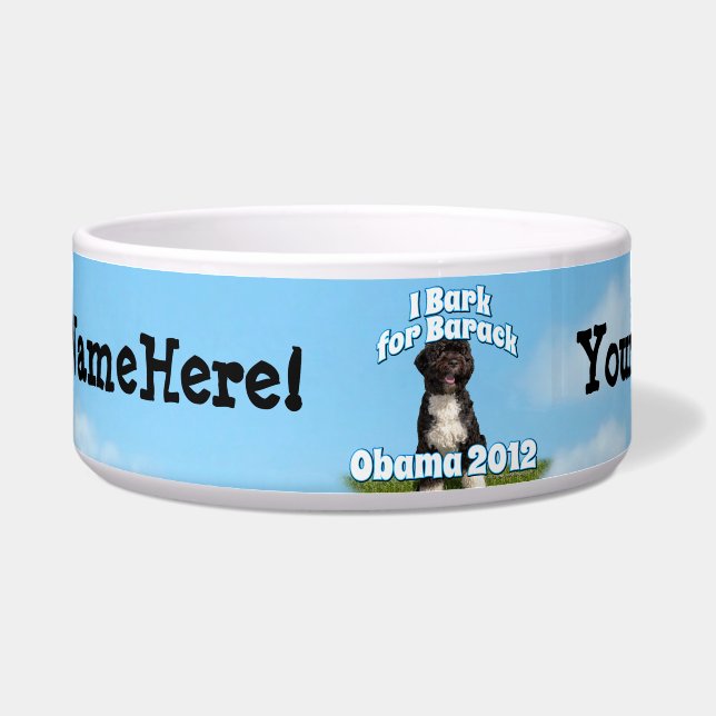 Ich belle für Barack, BO der erste Hund Obama Napf (Vorderseite)