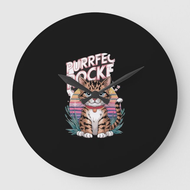 Ich belle Mad für dich! Hund Große Wanduhr (Vorderseite)