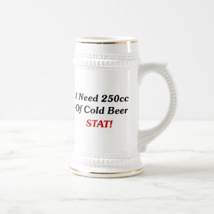 Ich benötige 250cc von kaltes Bier Notfall! Bierglas