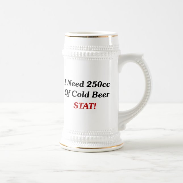 Ich benötige 250cc von kaltes Bier Notfall! Bierglas (Rechts)