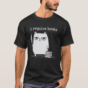 Ich benötige Bücher Lustige Katze Langarmshirt T-Shirt