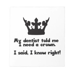 Ich benötige eine Krone Notizblock