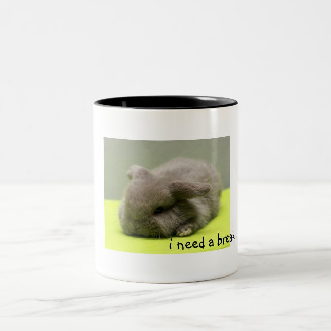 Ich benötige einen Bruch… Zweifarbige Tasse (Mittel)