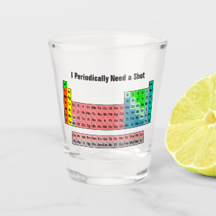 Ich benötige regelmäßig eine Shot- Periodic-Tab Schnapsglas