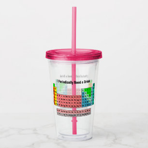 Ich benötige regelmäßig einen Drink- Periodic Tabl Acryltrinkbecher