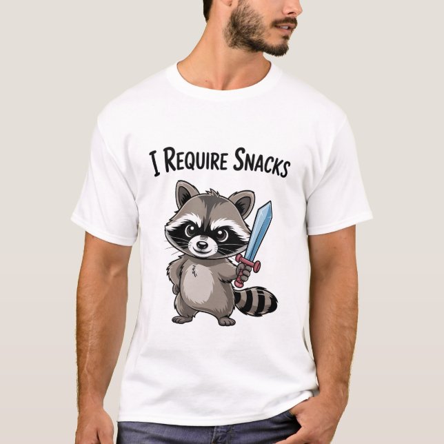 Ich benötige Snack-Raccoon T-Shirt (Vorderseite)