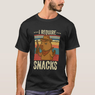 Ich benötige Snacks T-Shirt Cowboy Capybara Foodie