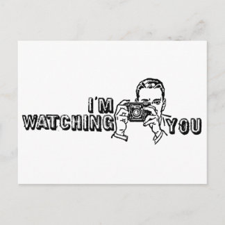 Ich beobachte dich postkarte