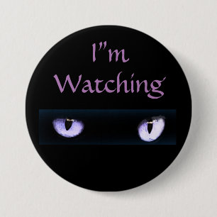 Ich beobachte violette Katzenaugen Button