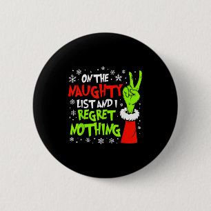 Ich bereue nichts Lustiges Weihnachten Button