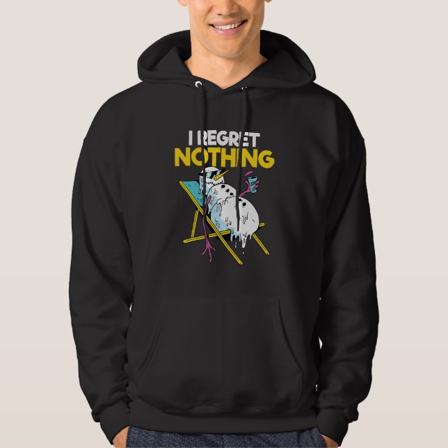 Ich bereue nichts Schneeball Kämpfe Schneemann Sch Hoodie (Vorderseite)