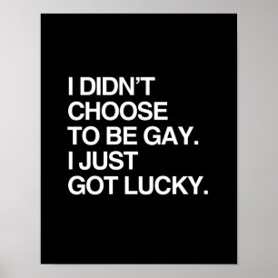 ICH BESCHLOSS NICHT, HOMOSEXUELL ZU SEIN ICH GOT POSTER