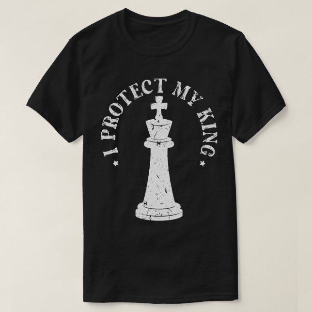 Ich beschütze mein King Chess Couple T-Shirt (Design vorne)