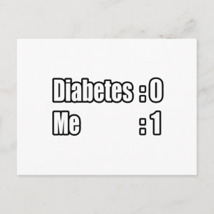 Ich besiege Diabetes (Scoreboard) Postkarte