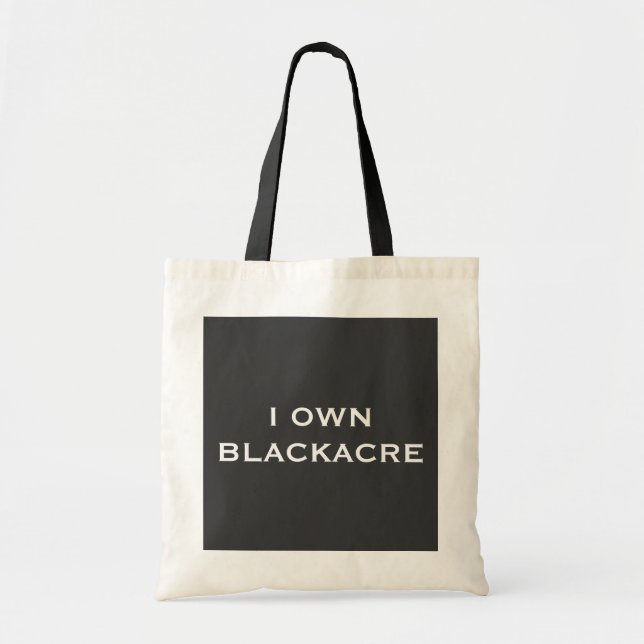 "ICH BESITZE BLACKACRE" Tasche (Vorne)