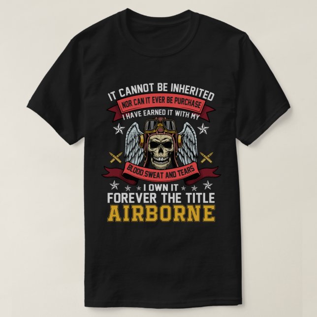 Ich besitze es für immer den Titel Im Flugzeug Arm T-Shirt (Design vorne)