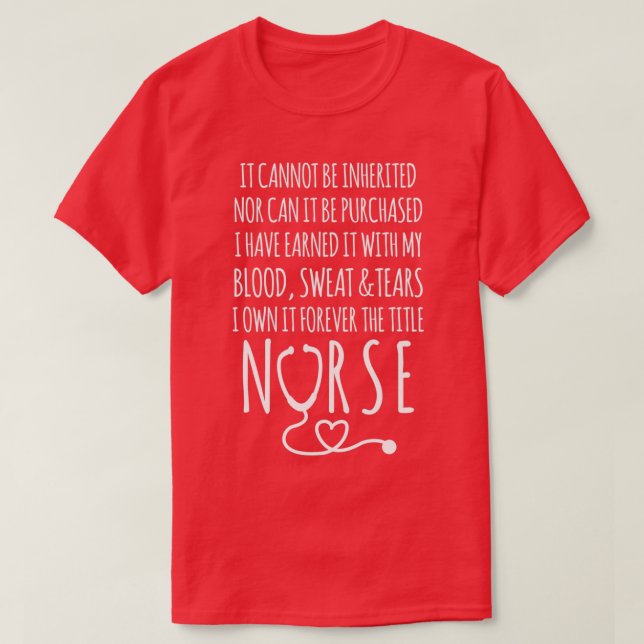 Ich besitze es für immer den Titel Nurse Redewendu T-Shirt (Design vorne)