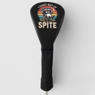 Ich bestehe aus einem spitzigen, lustigen Raccoon  Golf Headcover