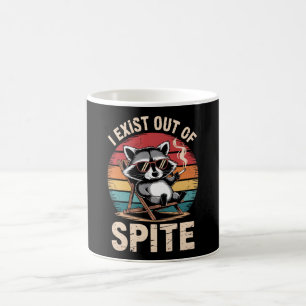 Ich bestehe aus einem spitzigen, lustigen Raccoon  Kaffeetasse