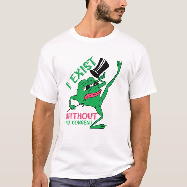 Ich bestehe ohne meine Zustimmung zu den lustigen  T-Shirt (Vorderseite)