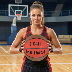 Ich bestimme das Spiel Lustiger Basketball-Spruch Basketball