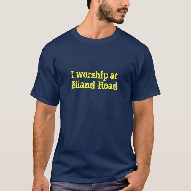 Ich bete an Elland Straße an, dunkel T-Shirt (Vorderseite)