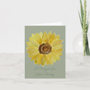 Ich betete heute für dich Sonnenblumen-Gebetskar Karte