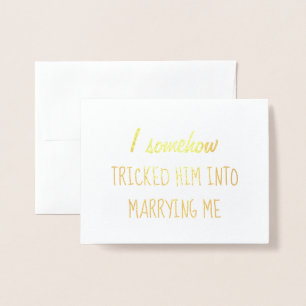 Ich betrog ihn lustige Brautjungfer oder Folienkarte