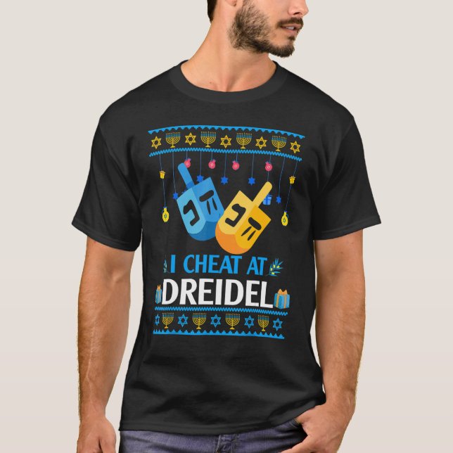 Ich betrüge beim Dreidel Chanukka Pullover Dreidel (Vorderseite)