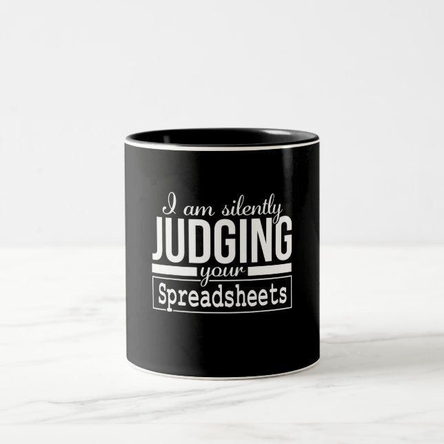 Ich beurteile deine Spreadsheets-Kostümgeschenk le Zweifarbige Tasse (Mittel)
