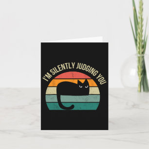 Ich beurteile Sie schweigend - Vintager Retro-Funn Karte