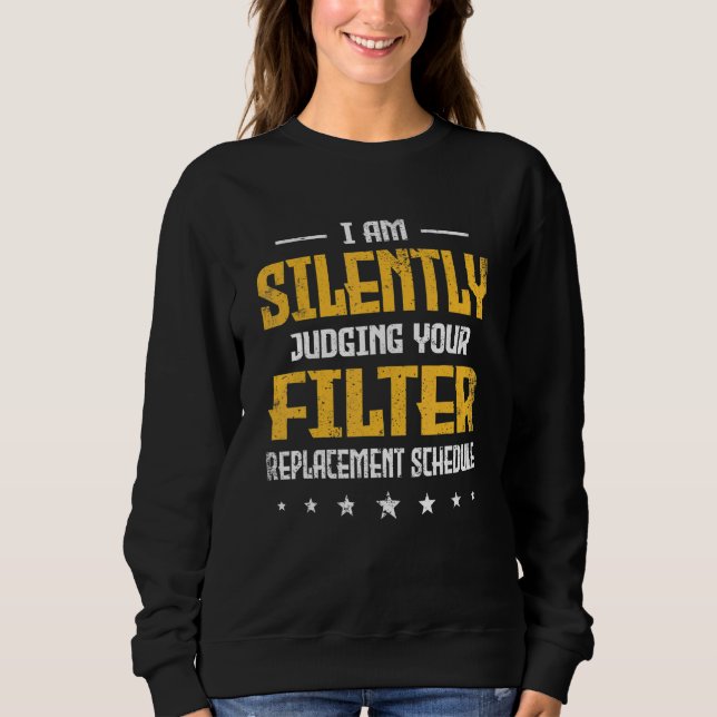 Ich beurteile still und leise die Retro Ihres Filt Sweatshirt (Vorderseite)