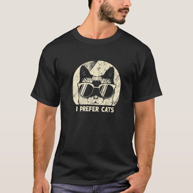 Ich bevorzuge Cats Introvert Cat Lover Antisocial  T-Shirt (Vorderseite)