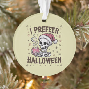Ich bevorzuge Halloween Grusel Xmas Skelett Gothic Ornament