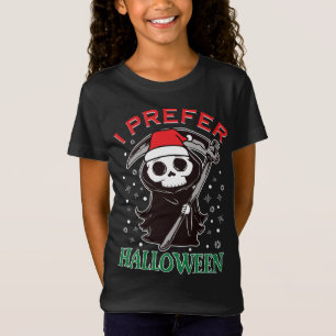 Ich bevorzuge Halloween Niedlichen Grim Sensenmann T-Shirt