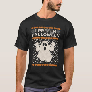 Ich bevorzuge Halloween Skeleton Weihnachtsfest T-Shirt