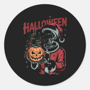 Ich bevorzuge Halloween Weihnachten Gruseliger Süß Runder Aufkleber