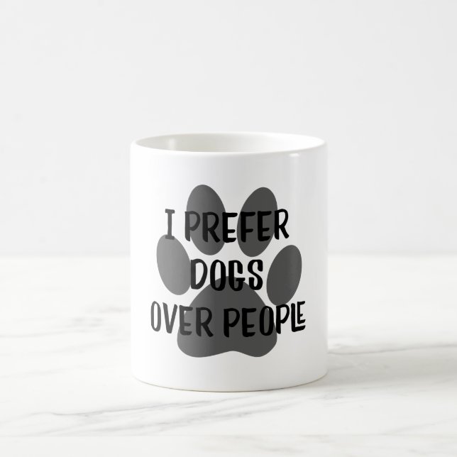 Ich bevorzuge Hunde über Menschen für Hundefreunde Kaffeetasse (Mittel)