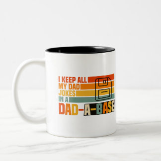 Ich Bewahre Alle Meine Papa-Witze In Einer Papa-Da Zweifarbige Tasse