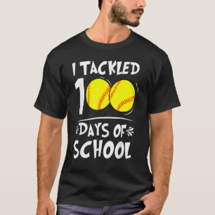 Ich bewältigte 100 Tage Schul-Softball 100. Tag Te T-Shirt