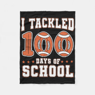 Ich bewältigte 100 Tage Schule Fußll 100. Tag Lehr Fleecedecke