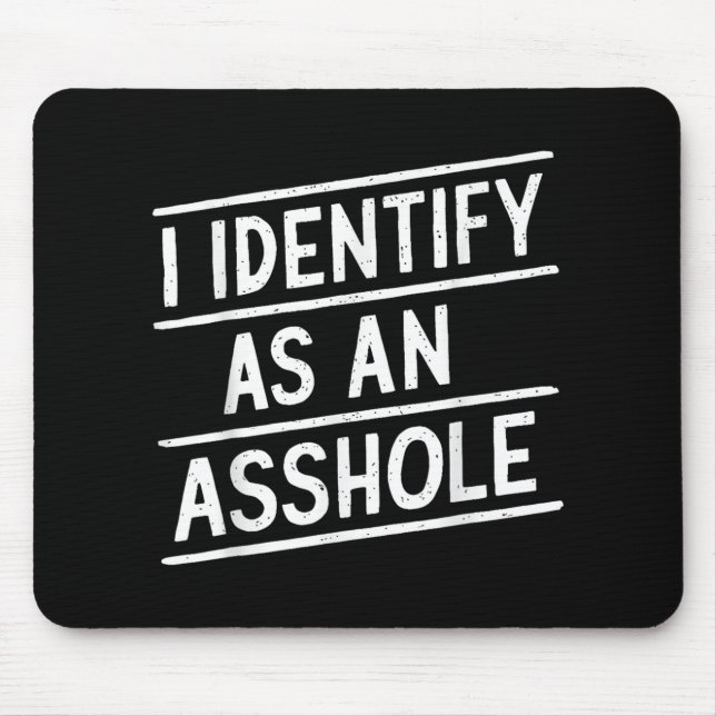 Ich bezeichne mich als eine hölzerne, lustige Sark Mousepad (Vorne)