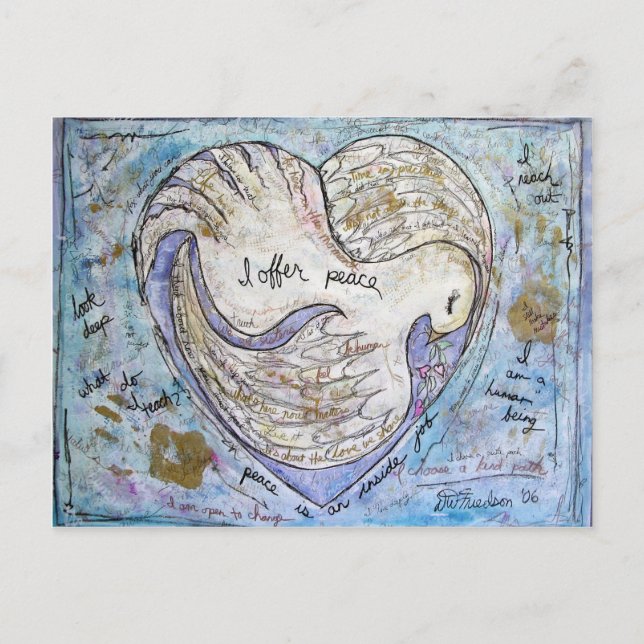 Ich biete Frieden an Postkarte (Vorderseite)