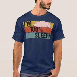 Ich bin 100% Sleepy Funny Pig Lazy Joke Premium T-Shirt