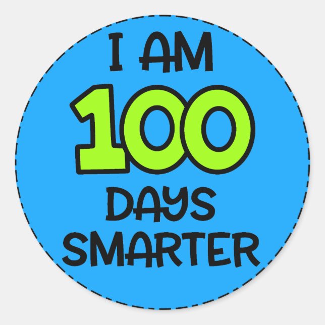Ich bin 100 Tage Smarter Sticker (Vorderseite)