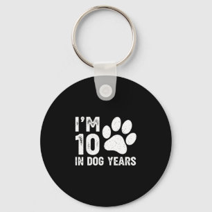 Ich bin 10 in Hundejahren Schlüsselanhänger