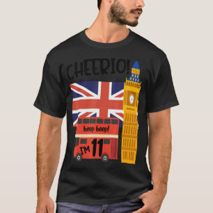 Ich bin 11 11. Geburtstag Britisch-London-Thema Ve T-Shirt